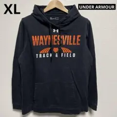 【UNDER ARMOUR】プルオーバーパーカー 黒　ブラックXL 古着