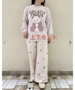 ジェラピケ メレンゲDOG ジャガードプルオーバー＆ロングパンツセット