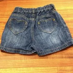 美品 プティマイン ショートパンツ ハート型ポケット 90cm