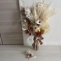 スモークツリー＆ブルーファンタジアのスワッグ♢ドライフラワー