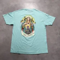 DGK Tシャツ バックプリント Ｌ ミント 薔薇 ストリート 古着のサムネイル