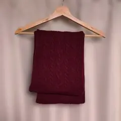 Men's Bigi ケーブル編み マフラー ボルドー系
