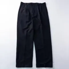 ビンテージ古着00s 2タック ドレープ トラッド ドレス 黒 ワイドスラックス