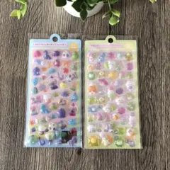 かわいいキャラクター立体シール2シートセット
