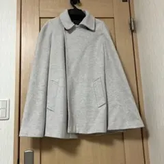 極美品・1度のみ着用】ZARA ケープコート ポンチョコート ライトグレー 