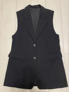GU テーラードベスト ブラックSサイズ