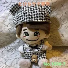 ちびぬい服はぴぬい服　ブラウン系くま耳ベレー帽のセット　No.1008-7