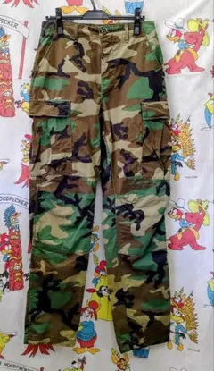 F*F様 6124/US ARMYウッドランド迷彩ミリタリーカーゴパンツダブルニ