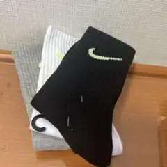Nike ソックス 3足セット ブラック グレー ホワイト
