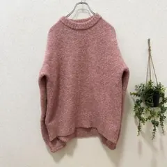TINA：JOJUN ブークレニット M ピンク オーバーサイズ