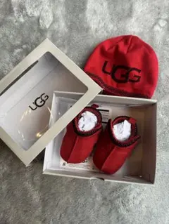 UGG ベビーシューズ 帽子　セット 11cm