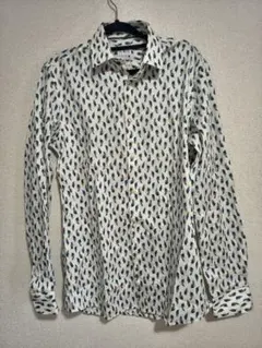 ZARA 長袖シャツ フェザー柄 スリムフィットのサムネイル