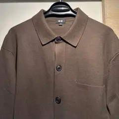 UNIQLO ミラノリブシャツカーディガン XL ダークブラウン