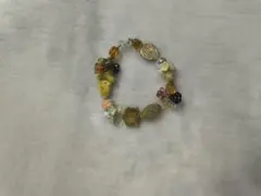 ハンドメイド 多色ビーズブレスレット