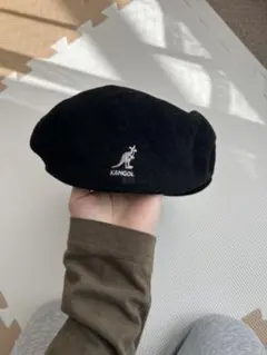 KANGOL 黒 ハンチング帽 M8日までなら即日発送