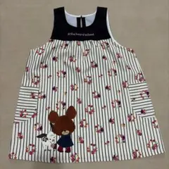 くまのがっこう　可愛いストライプ花柄エプロン　学研　すてきな先生