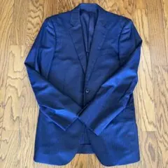 【美品】メンズビキ　ネイビー ストライプ ビジネススーツ