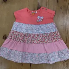 ラグマート　チュニック　100cm　花柄　リボン　半袖