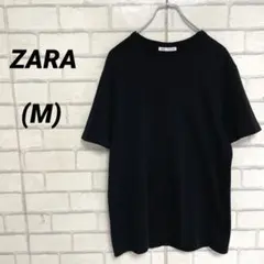 ZARA ザラ　無地Tシャツ 黒　ブラック　シンプル　春夏コーデ