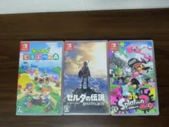 ・どうぶつの森 ・ゼルダの伝説 ・スプラトゥーン2 3本セット