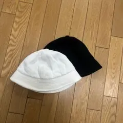 リバーシブル バケットハット ホワイト/ブラック