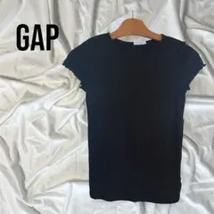 GAP フリル袖 Tシャツ 半袖　ブラック　140cm １６
