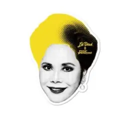 パンクドランカーズ x デヴィ・スカルノ カラフルヘアー夫人 ステッカー 黄のサムネイル