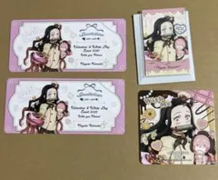鬼滅の刃 ティータイム 招待状風カード 竈門禰豆子　チョコ風カード　コースター