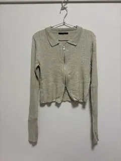 kastane 長袖トップス　襟付き　ダブルジップ