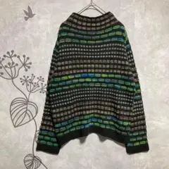 Ariel ★ユニセックス/長袖/ニット/総柄/レインボーカラー カラフル