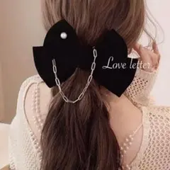 No.92 ベルベットビックリボンチェーンバレッタ 韓国 量産型 地雷 春夏