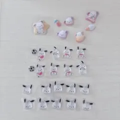 はぴだんぶい ボンボンドロップシールミニ／コットンパフィー ポチャッコ