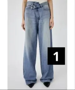 MOUSSY CROSS WAIST WIDE STRAIGHT サイズ1