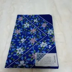 源右衛門窯 風呂敷 テーブルセンター ✳️ 藍色✳️花柄93✕93綿　優美