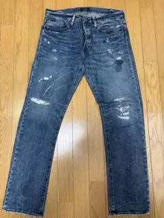 Polo Ralph Laurenダメージ加工ダークブルーデニムパンツ31/32