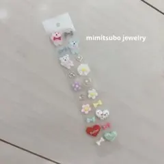 耳ツボジュエリー くまさん pop系 金粒 y2k 原宿 ポップ