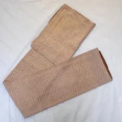 小紋 着物 正絹 青海波 総柄 茶系 （小豆色・えんじ系）袷 身丈162cmのサムネイル