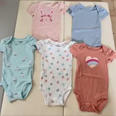 【水通しのみ】Pekkle 肌着ロンパース 半袖 インナー 6M セット