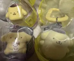 ポムポムプリン3点セット　カラフルカラビナマスコットチャーム他