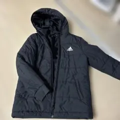 美品　140 150 adidas ブラック　黒　ジャンバー　コート　アディダス