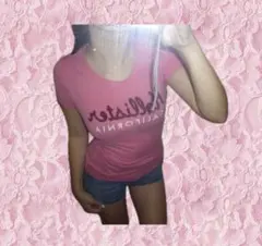 00’s Hollister California 半袖 ピチt ピンク Mのサムネイル