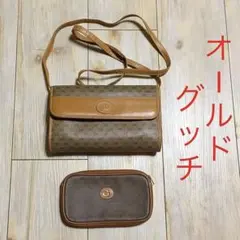 2点セット オールドグッチ マイクロGG 2way ショルダー バッグ× ポーチ