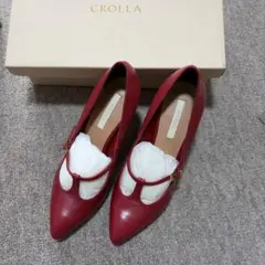 CROLLA レッド ポインテッドトゥ ハイヒールのサムネイル