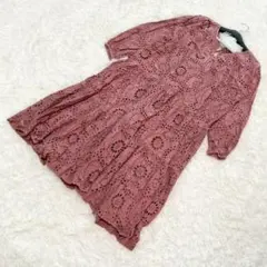 LAGUNAMOON ワンピース カットワーク刺繍 ティアード ゆったり
