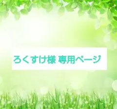 ろくすけ様 専用ページ
