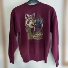 Deer プリント クルーネック スウェット グリーン L〜XL - メルカリ