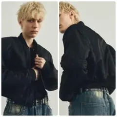 人気☆Shoowtime ショート丈MA-1ミリタリージャケット フライト L