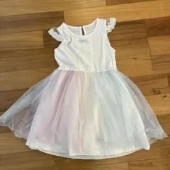 グラデーション ワンピース レース袖