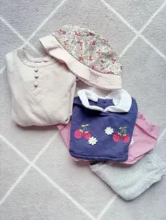 まとめ売り　プティマイン　ロンパース　セットアップ　帽子　長袖