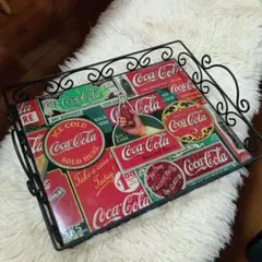 コカ・コーラ ヴィンテージトレイ　ガラス✖アイアン